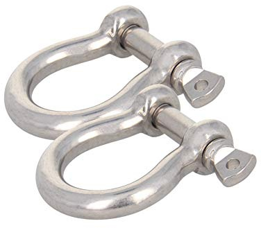 MroMax Lot de 2 manilles en acier inoxydable 304 durable 12 mm Argenté