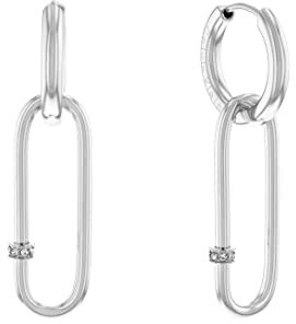 Calvin Klein Ohrhänger für Damen Kollektion ELONGATED OVAL mit Kristallen - 35000181