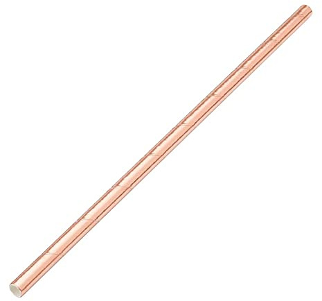 Utopia Biodegradable Paper Straws Metallic Copper - Pack of 250 - Eco Friendly Straws, Drinking Straws | Eco-friendly drinking option recovers resources, composts fully, and supports commercial bar or party hospitality.