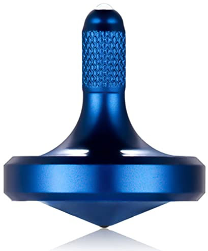 Edelstahl-Metallkreisel, Schleuderzeit über 8 Minuten, Tötungszeit Unterhaltung Dekompressions-Gyroskop-Spielzeug, einfache Arbeit lustiges Zappel-Spielzeug (M/Juwel Blau)