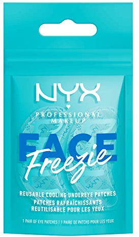 NYX PROFESSIONAL MAKEUP, Patchs Rafraîchissants Pour les Yeux Face Freezie, Préparation Maquillage Yeux, Réutilisables, Formule Vegan, 1 Paire de 2 Patchs