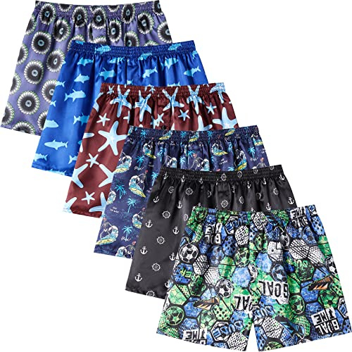 JupiterSecret Conjunto de Calzoncillos Bóxer de Satén Para Hombre,Pantalones de Pijama Suaves y Sedosos,Cintura Elástica.