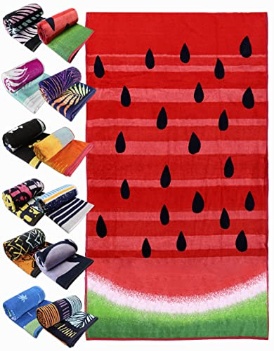 LEBENGOOD, Toalla de Playa, Grande, Piscina, Baño, Ducha, 100% Algodón Egipcio, Terciopelo, Rizo, Absorbente, Suave, Secado, Hombre, Mujer, Niños y Niñas (Pepo, 90x165)