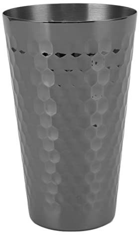 Topyond Trinkbecher aus Gehämmertem Edelstahl 304, Mehrzweck-Moscow-Mule-Becher Für Bar Und Zuhause, Gehämmerter Moscow-Mule-Becher aus Edelstahl(Schwarze Beschichtung)