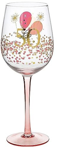 Shudehill Giftware Rush Blossom 50th Birthday Wine Glass JD 331784