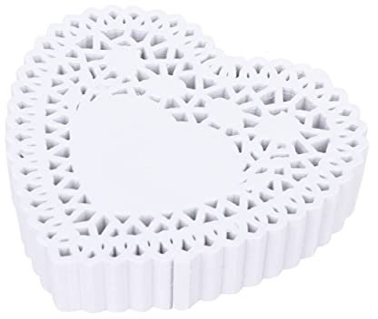 BESTonZON 250stücke Herzförmige Cake Bases Aus Hochwertigem Papier Mit Ausgeschnittenem Herzmuster Stabile Kuchenservierplatten Für Hochzeit Geburtstag Und Diy Kuchen Dekoration