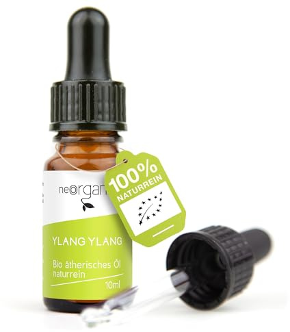 NeoOrganic® Bio Ylang Ylang Öl (Cananga odorata) 100% naturreines ätherisches Öl - Kosmetikum für die Aromapflege, Massageöl, Parfum - echtes Ylang-Ylang essential oil - 10ml