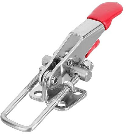 Hemobllo Adjustable Handle Lock Hasp Toggle Latch Toggle Clamp for Sliding Door Stainless Steel Box Buckle Furniture Hasp