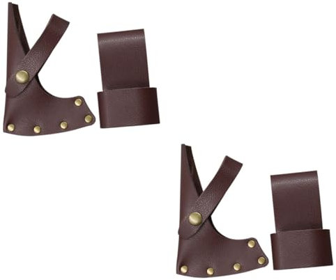 MERRYHAPY 2 Sets Outdoor-Beil-Abdeckung Handgefertigte Lederaxt Sicher Und Robust Für Camping Wandern Und Jagd