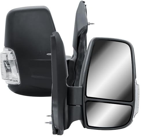 Driver Right Side Door Wing Mirror O/S for Ford Transit MK8 2014 to 2026 | Electric and Heated Glass,Manual Folding,Short Arm