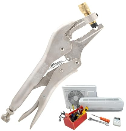 Alicates de perforación HVAC Recuperación de Recuperación de Refrigerante | Alicates de bloqueo de oído frío de recuperación de refrigerante,Alicates de seguridad de mordaza curvada para bloquear y