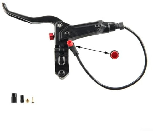 High Performance Hydraulic Brake Lever for Ebikes with 2 Pin Waterproof Cable Interface (left)