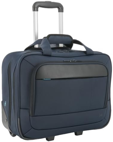 Mobilis Rolltasche 14-17 Zoll Rollkoffer Businesstasche/Kurzreisetasche, Wasserabweisendes Material, 20% Recycelt, Marineblau