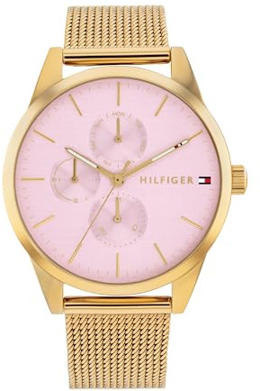 Tommy Hilfiger Multi Zifferblatt Quarz Uhr für Damen mit Edelstahlarmband