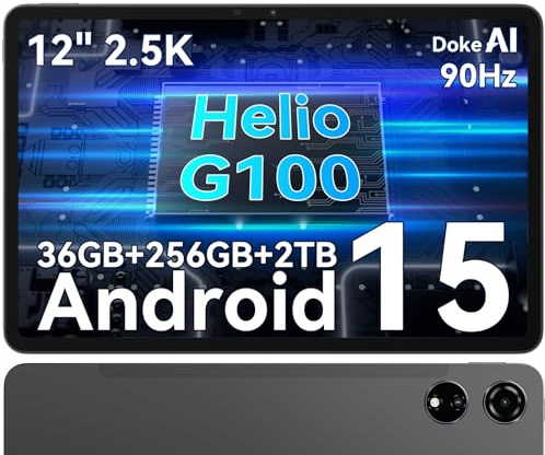 Blackview Mega3 Tablet 12 Zoll 36GB RAM+256GB ROM (2TB TF) Android 15 Octa Core G100, 8800mAh Gaming Tablets PC 90Hz 2,5K FHD Display 50MP+13MP 5G WiFi+4G LTE/Face ID/Stift-Inkl/Widevine L1/GMS/GPS