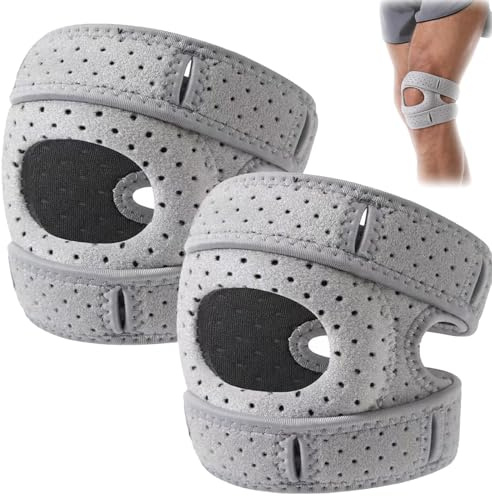 AONAYO 2 Stück WellnessKniebandage,Kniebandage Arthrose,Kniebandage,Patella StabilisierendeKniebandage,Trainings-Knieschoner,VerstellbareKniebandageZum Tanzen Für Männer Und Frauen