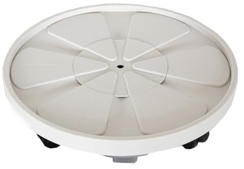 Support roulant robuste de 27,9 cm avec plateau d'égouttement | Chariot rond à roulettes pour pot de fleurs pour une utilisation en intérieur et en extérieur | Panier beige pour une mobilité facile