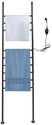 HongKKon Scaldasalviette, 150 W, radiatore elettrico da bagno, 45 ~ 70 ℃, da posizionare sul pavimento, barra trasversale da 10 cm, per bagno, balconi, camera da letto