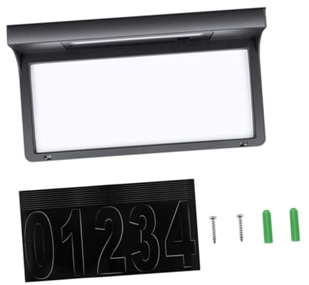 Didiseaon Lampe Solaire Extérieure pour Numéro de Maison LED Super Lumineuse Éclairage Adresse Moderne et Étanche Applique Murale Solaire pour Porte et Jardin