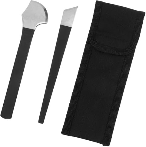 Healvian 2pezzi Raschietto per Calli per Pedicure Strumento per Rimozione della Morta dei Piedi Acciaio al Manganese con Borsa per Casa Salone Spa e Pedicure Quotidiana