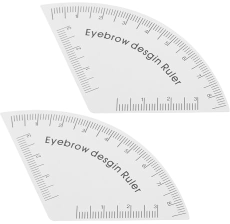 DECOMELODY Lot de 2 Règles à Sourcils en PVC Gabarits Précis pour Dessin et Mise Symétrique Outil Réutilisable Compact pour Maquillage Professionnel et Usage Quotidien