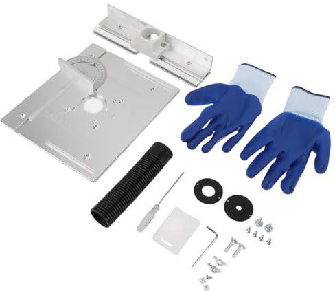 Tavolo per fresatrice in alluminio Tavolo con piastra di inserimento per banchi per la lavorazione del legno Piastra per fresatrice Utensili per legno Fresatrice regolabile