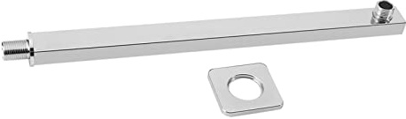 Naroote Braccio di Prolunga per Doccia da 35 Cm, Tubo di Prolunga per Soffione Doccia, Braccio di Costruzione Solida in Acciaio Inossidabile con Copertura Decorativa, Ideale per a Parete