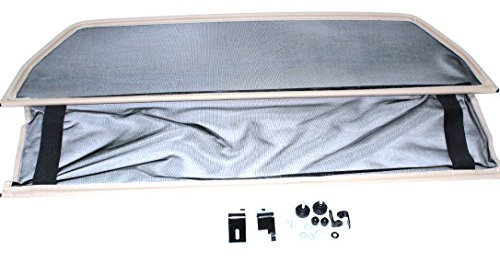 GermanTuningParts Déflecteur de Vent pour Mercedes CLK W208 (1998-2003) - Pliable - Beige | Filet Anti-Remous Coupe | Déflecteur d'air
