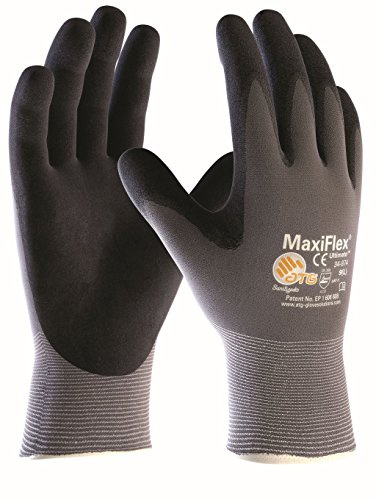 (6 Paar) ATG Handschuhe 34-874 Montagehandschuhe MaxiFlex Ultimate 6 x grau/schwarz 12