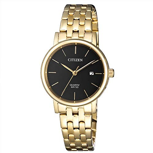 CITIZEN EU6092-59E Uhr Damenuhr Edelstahl vergoldet 5 bar Analog Datum Gold