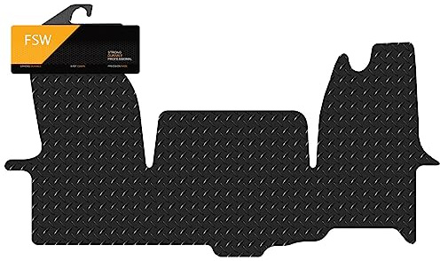 FSW Tailored Van Mats Fits Iveco Daily 2014-On, 5mm Rubber, Black | Custom Fit, Extra Heavy Duty Floor Mats, Anti-Slip, Waterproof