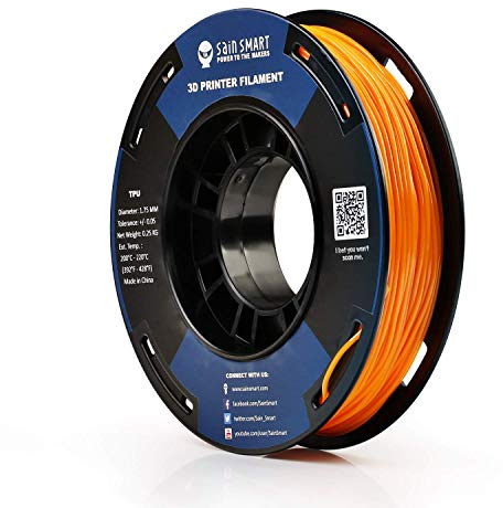 SainSmart flexibles TPU 3D-Druck-Filament, 1,75 mm, 250 g, Maßgenauigkeit +/- 0,05 mm, Mango
