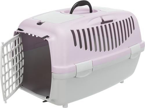 Trixie Transportbox Capri hellgrau/hellflieder (Capri 2, XS-S: 37 × 34 × 55 cm)