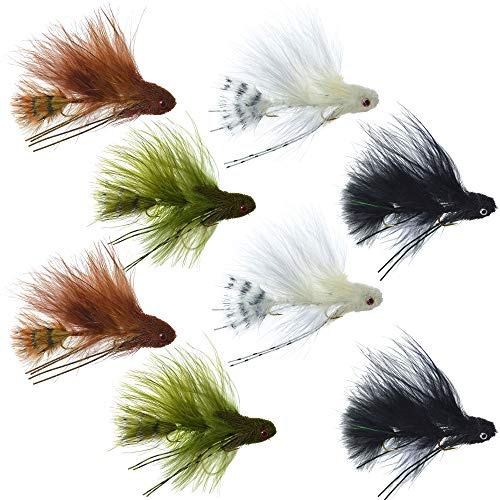 The Fly Fishing Place Mini Dungeon Assortment Articulated Streamers Trout Bass Fly Fishing Flies - Set of 8 Hook Size 6