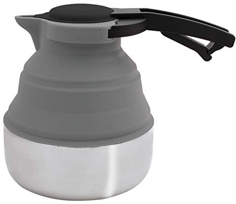 Eurotrail wasserkocher faltbar 1,8 L Silikon/Stahl grau