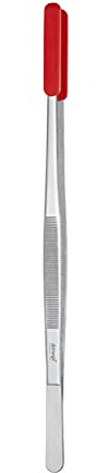 triangle Grillpinzette 35 cm mit Silikonspitzen - Edelstahl | Spülmaschinengeeignete Kochpinzette – hitzebeständige Silikonspitzen bis 220 °C, ideal für Grill & Küche