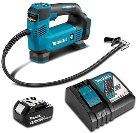 Makita DMP180RT Luftpumpe 18 V Li-Ion (1 x 5,0 Ah) mit Schnellladegerät