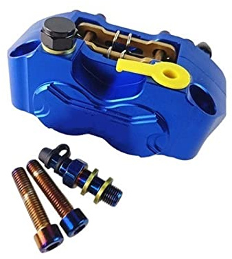 MSAFGY Moto RPM Pinza Freno Pompa Freno 82mm Montaggio 4 Pistone Radiale Compatibile con Scooter Rsz Jog Force Dirt Bike Modifica (Color : Blue)