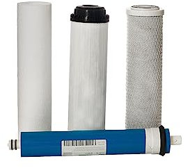 Aquati Filters Complete Replacement Set for 4 Stage Reverse Osmosis RO Water Filtration Systems 10 (100GPD RO Membrane)