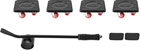 4x Quadratisch Möbelheber 360° Möbelrollen Möbel Transportrollen Set, Leicht Und Tragbar, Gesamtbelastbarkeit 400kg, Für Alle Glatten Böden