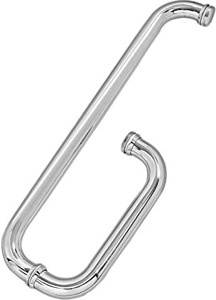 Türgriff Hochleistungs-Schiebetürgriffe für Scheunentüren, Zug- und Drucktürgriff aus Edelstahl, Torgriff für Toiletten- und Badezimmertürgriffe für den Griff von Glastüren im Innenbereich/385 mm + 18