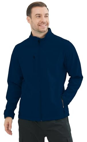 MISEMIYA - Giacca Softshell da Lavoro Invernale Softshell Professionale da Uomo. RIF: 6432 - Small, Blu Navy