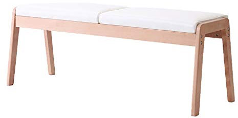 SCHAAN Langer Hocker Schuhwechselbank, Sofahocker Betthocker, Badezimmer Fitnessraum Umkleideraum Restaurant Einkaufszentrum Ruhe Lange Bank (Farbe: Weiß, Größe: 115 * 49 * 42 cm) Decoration