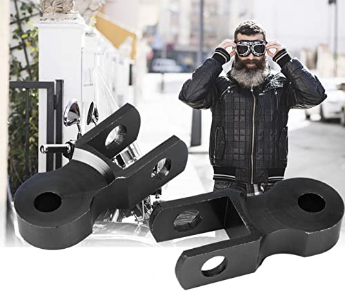 Motorrad Stoßdämpfer Riser 5cm Höhe Verlängerung Pad Chassis Universal Aluminium Legierung Schwarz 2PCs (Keine Schrauben)