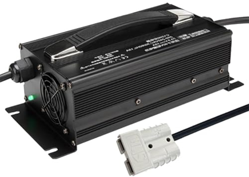 HYDTGZ 1200 W Blei Säure Batterieladegerät 24 V 30 A 36 V 25 A 48 V 20 A 60 V 15 A Gabelstapler Batterieladegeräte mit 50 A Anderson für Golfwagen, Palettenwagen, Gabelstapler, Schrubber