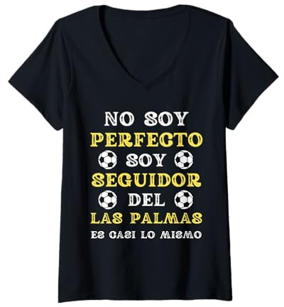 Mujer Las Palmas Futbol Hombre Divertido Idea Regalo Seguidor Camiseta Cuello V