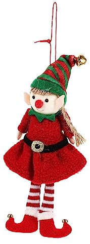 Amosfun Fee Weihnachten Saison Puppe Hängende Ornament Weihnachten Baum Dekoration Requisite für Fenster Tür Kamin