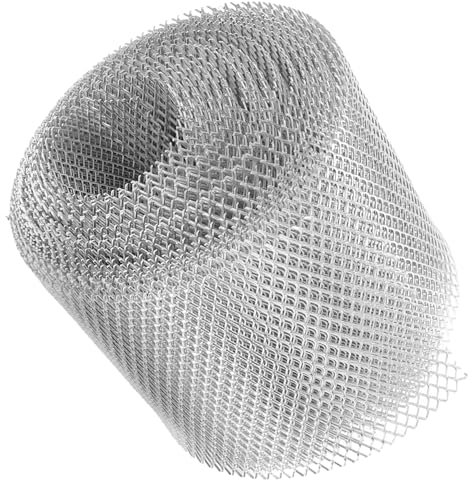 Mikikit Hochleistungs Dachrinnenschutznetz Aluminium Korrosionsbeständig Laubschutz Für Fallrohre 127mm x 6,1m Witterungsbeständig Für Dachrinnen Entwässerungssysteme