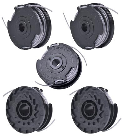 5 Pcs Strimmer Spool Line for Bosch Grass Trimmer ART 30-36 LI, ART 30, ART 27 and ART 24, F016800351 Replacement String Trimmer Spool Line Φ1.6mm x 6m, Standard Double Autofeed Rainproof Nylon Spools