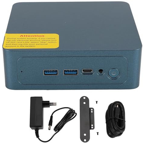 Tissting Mini PC, 8 Go DDR4 6E BT5.2 Type C Micro PC 4,40 GHz Mini Ordinateurs de Bureau Double Écran Ordinateur de Bureau Compact pour Win11 (Prise UE 8 Go + 512 Go)